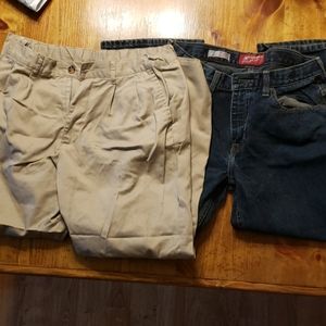 2 pair 14 husky pants